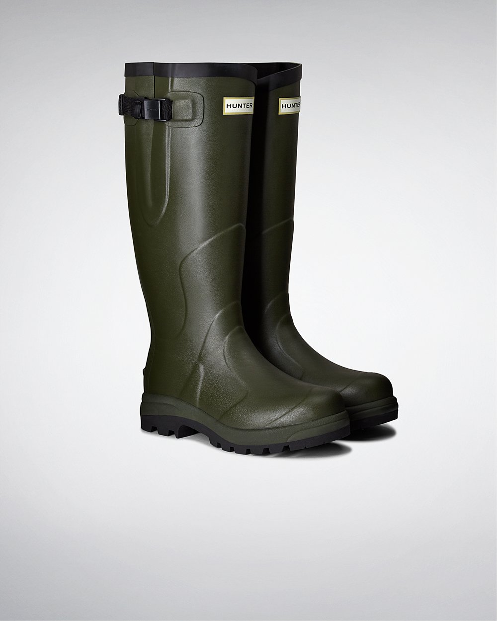 Womens Hunter Tall Rain Boots Dark Olive - Balmoral Classic - 2890514-AD